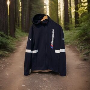 Puma M Motorsport BMW Hoodie Jacket Men XL Navy Full Zip M3 M4 M5 576652-04
